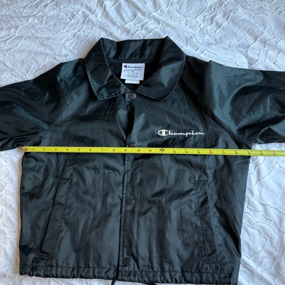Champion Black Button Tie Waist WindBreaker Jacket - Picture 4 of 6